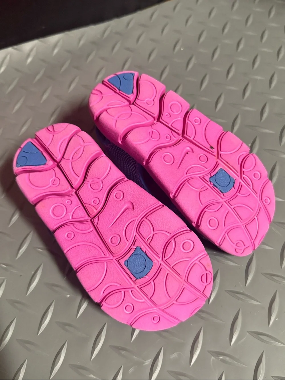 Nike Kids Purple Slide Sandals with Pink Accents